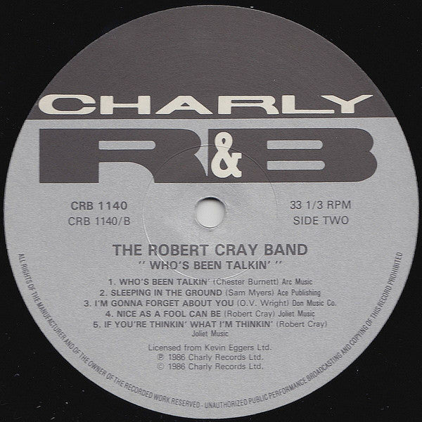 The Robert Cray Band : Who's Been Talkin' (LP, RE, RM)