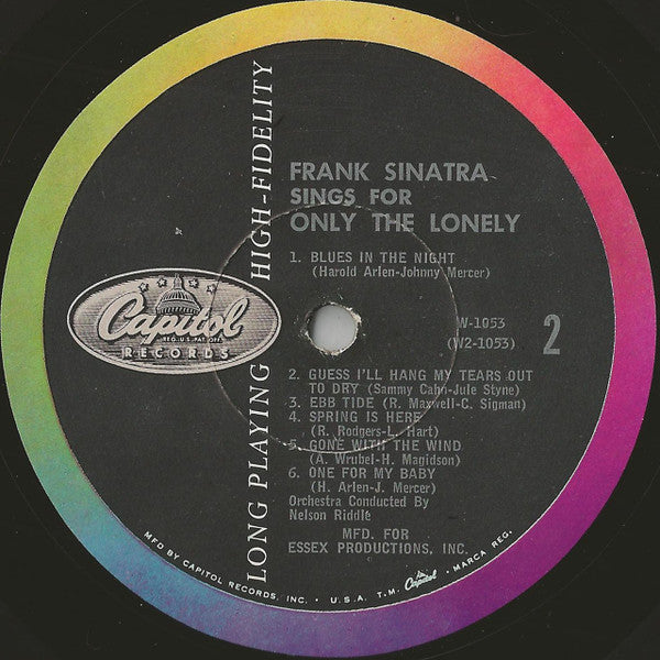 Frank Sinatra : Frank Sinatra Sings For Only The Lonely (LP, Album, Mono, Los)