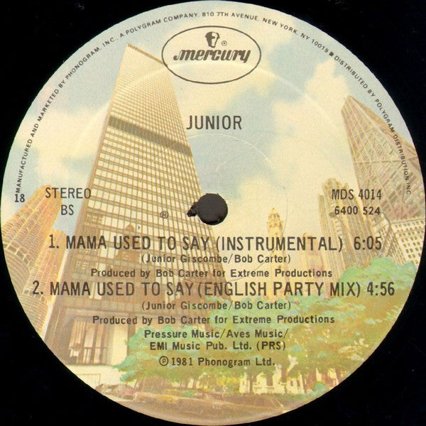 Junior (2) : Mama Used To Say (12", Maxi, Pre)