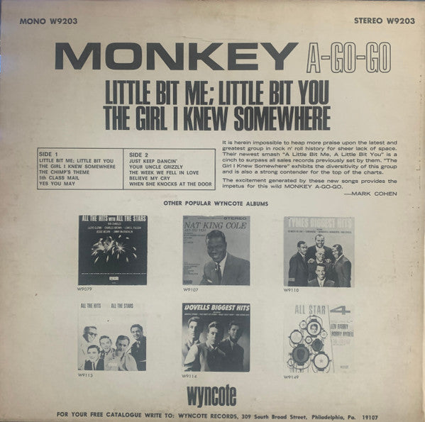 The Chimps (2) : Monkeys A-Go-Go (LP, Album, Mono)