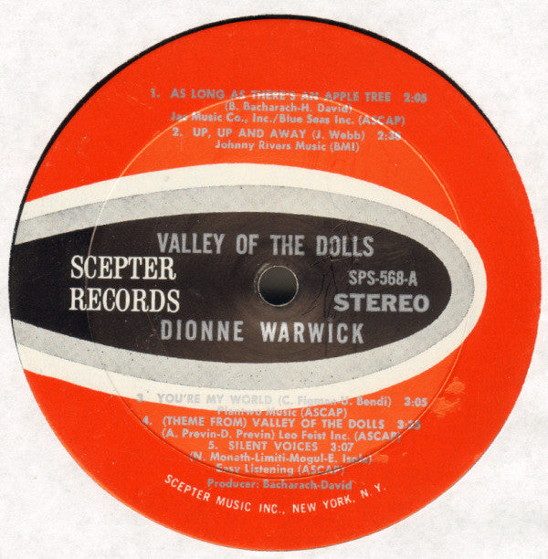Dionne Warwick : Valley Of The Dolls (LP, Album)