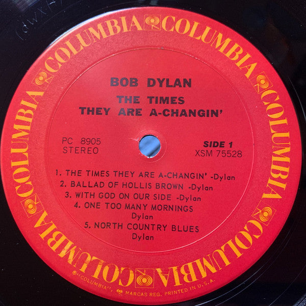Bob Dylan : The Times They Are A-Changin' (LP, Album, RP, Car)
