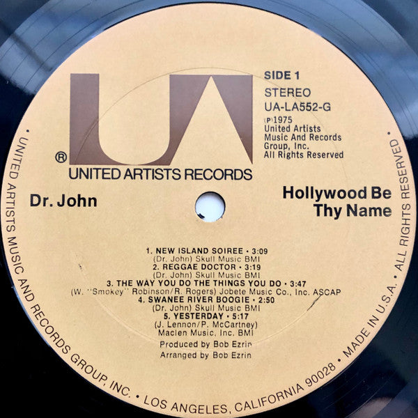 Dr. John : Hollywood Be Thy Name (LP, Album, Ter)