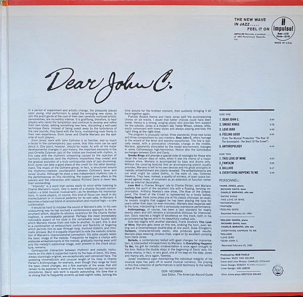 Elvin Jones : Dear John C. (LP, Album, RE)