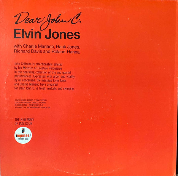 Elvin Jones : Dear John C. (LP, Album, RE)