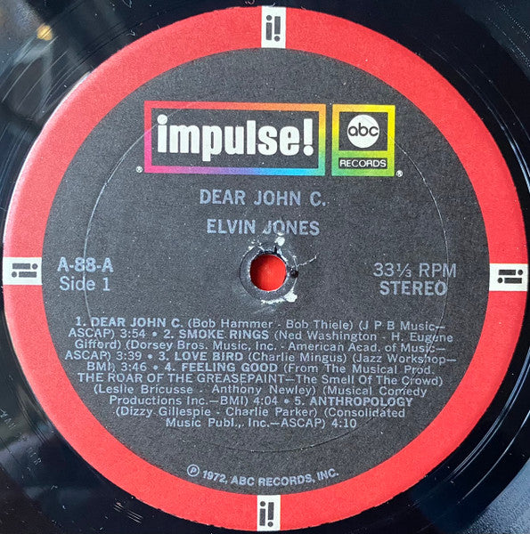 Elvin Jones : Dear John C. (LP, Album, RE)