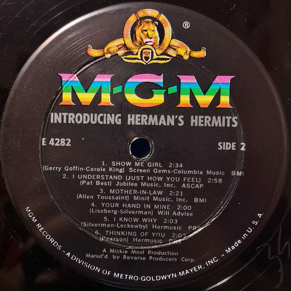 Herman's Hermits : Introducing Herman's Hermits (LP, Album, Mono, 2nd)