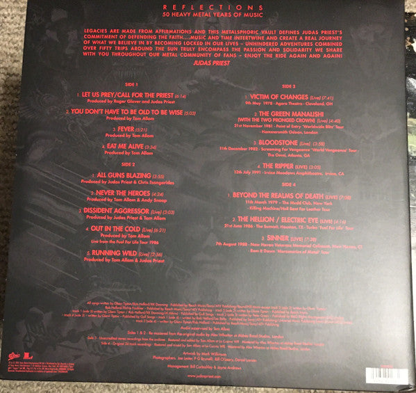 Judas Priest : Reflections - 50 Heavy Metal Years Of Music (2xLP, Comp, Red)