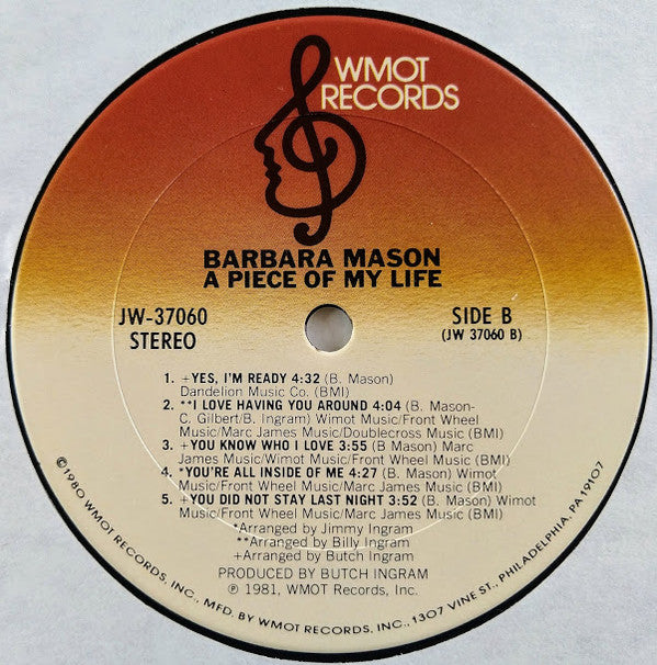 Barbara Mason : A Piece Of My Life (LP, Album)