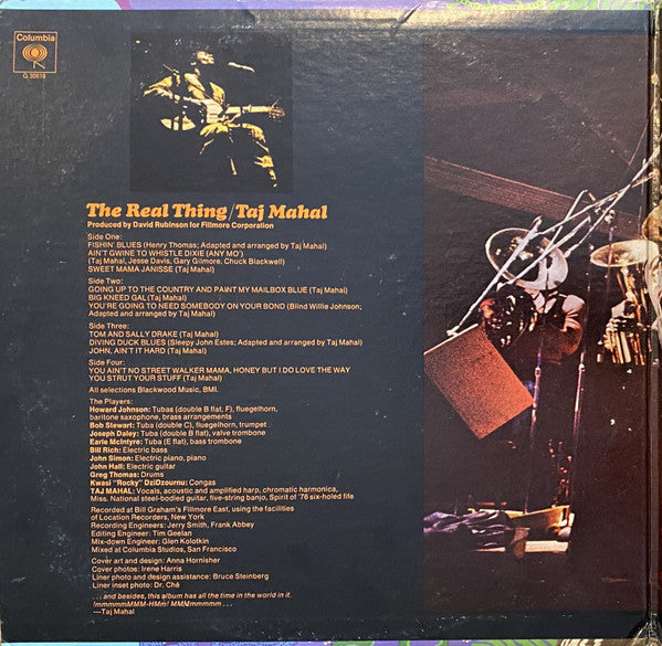 Taj Mahal : The Real Thing (2xLP, Album, Pit)