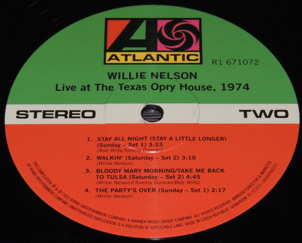 Willie Nelson : Live At The Texas Opry House, 1974 (2xLP, Album, RSD, Ltd)