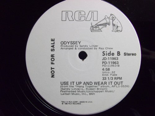 Odyssey (2) : Don't Tell Me, Tell Her / Use It Up And Wear It Out (12", Single, Promo)