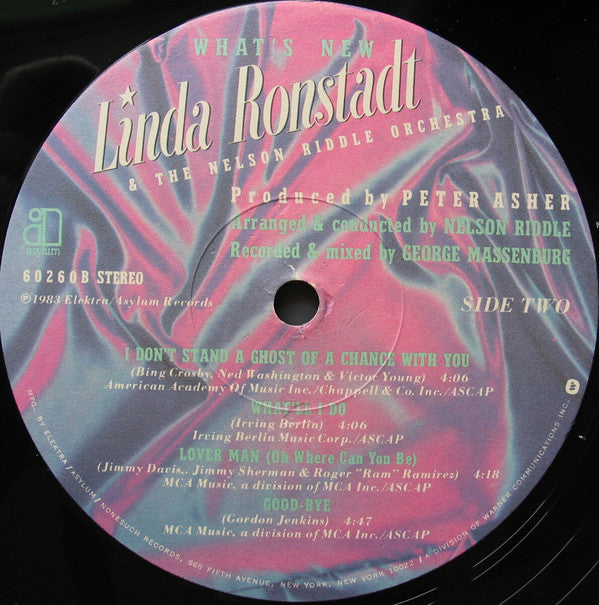 Linda Ronstadt & Nelson Riddle And His Orchestra : What's New (LP, Album, All)