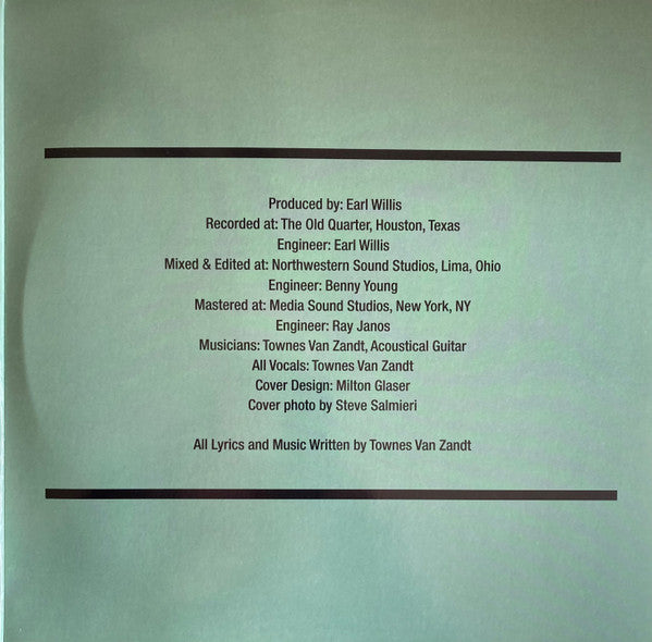 Townes Van Zandt : Live At The Old Quarter, Houston, Texas (2xLP, Album, RE, Gat)