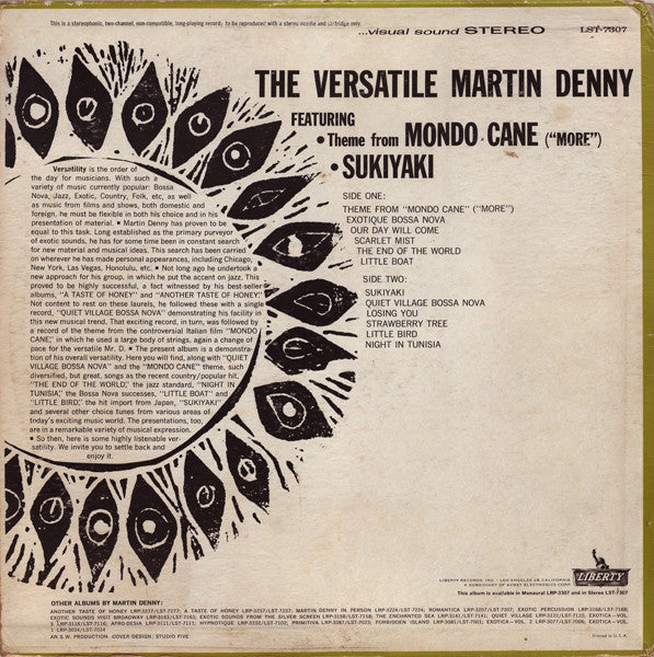 Martin Denny : The Versatile Martin Denny (LP, Album)