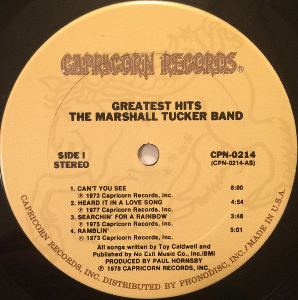 The Marshall Tucker Band : Greatest Hits (LP, Comp, Club, San)