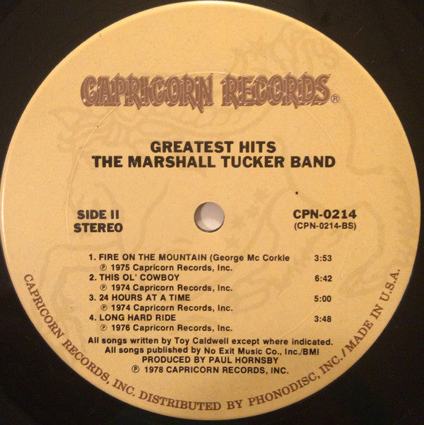 The Marshall Tucker Band : Greatest Hits (LP, Comp, Club, San)