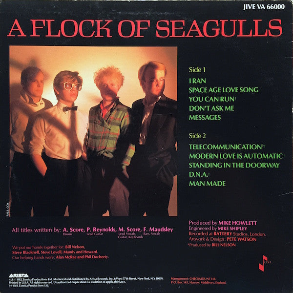 A Flock Of Seagulls : A Flock Of Seagulls (LP, Album, Mon)