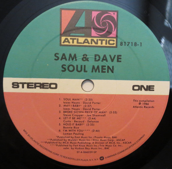 Sam & Dave : Soul Men (LP, Album, RE)