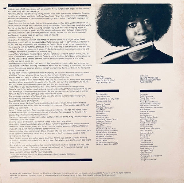 Bobbi Humphrey : Blacks And Blues (LP, Album, All)
