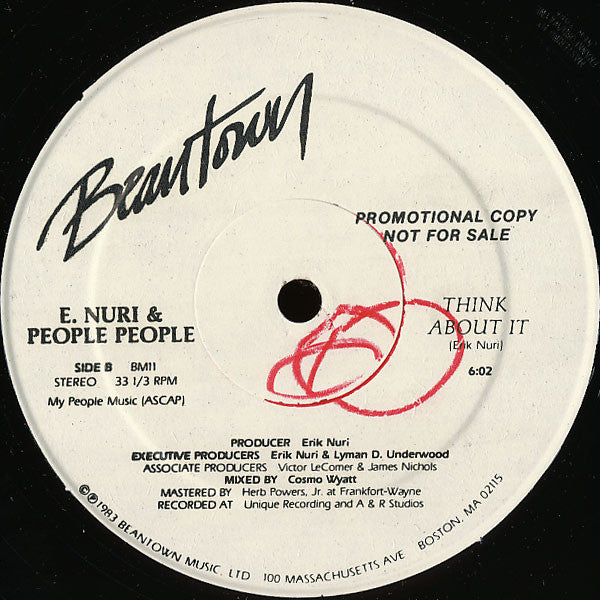 Erik Nuri & People People : Whaddayah Think / Think About It (12", Promo)