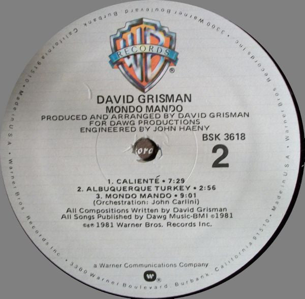 David Grisman : Mondo Mando (LP, Album)