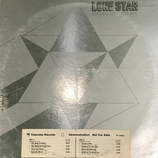 Lone Star (2) : Firing On All Six (LP, Album, Promo)