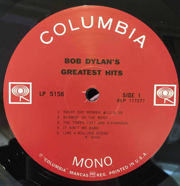 Bob Dylan : Bob Dylan's Greatest Hits (LP, Comp, Mono, RE, RM, 180)