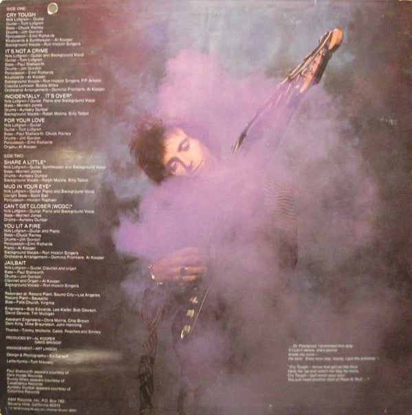 Nils Lofgren : Cry Tough (LP, Promo, Mon)