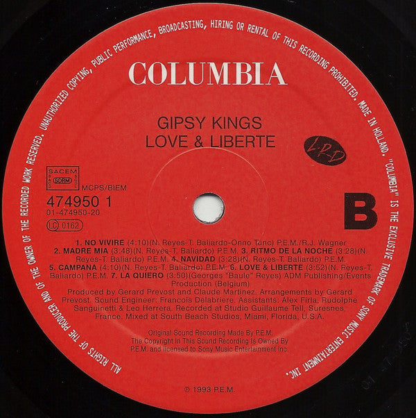 Gipsy Kings : Love & Liberté (LP, Album)