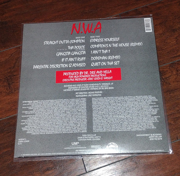 N.W.A. : Straight Outta Compton (LP, Album, RE, Van)