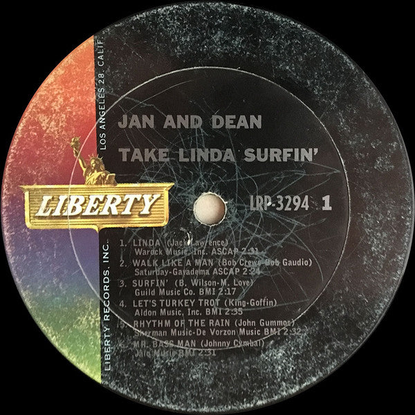 Jan & Dean : Jan & Dean Take Linda Surfin' (LP, Album, Mono)