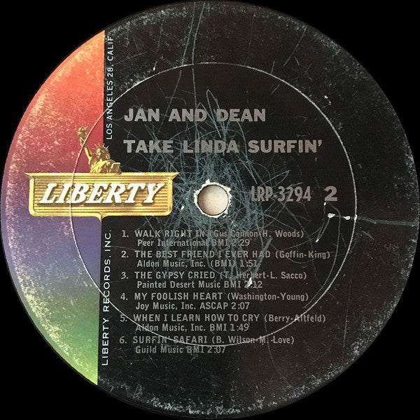 Jan & Dean : Jan & Dean Take Linda Surfin' (LP, Album, Mono)