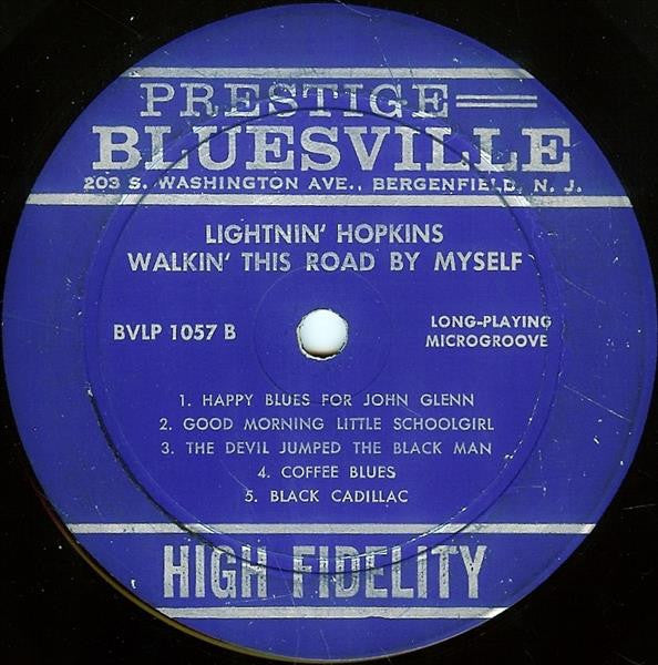 Lightnin' Hopkins : Walkin' This Road By Myself (LP, Album, Mono)