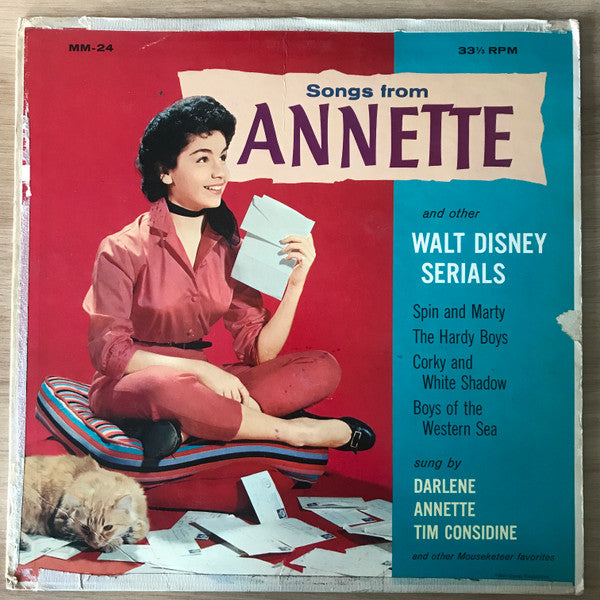 Annette (7), Tim Considine, Darlene (2), Jimmie Dodd, Buddy Ebsen : Songs From Annette And Other Walt Disney Serials (LP, Mono)