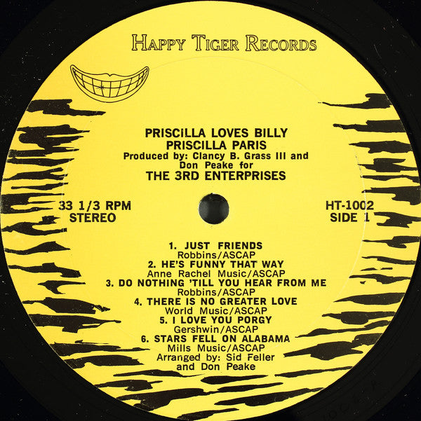 Priscilla Paris : Priscilla Loves Billy (LP, Album)