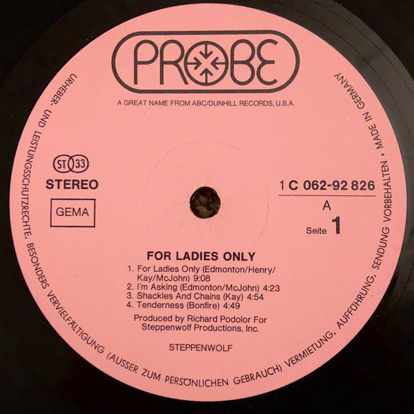 Steppenwolf : For Ladies Only (LP, Gat)