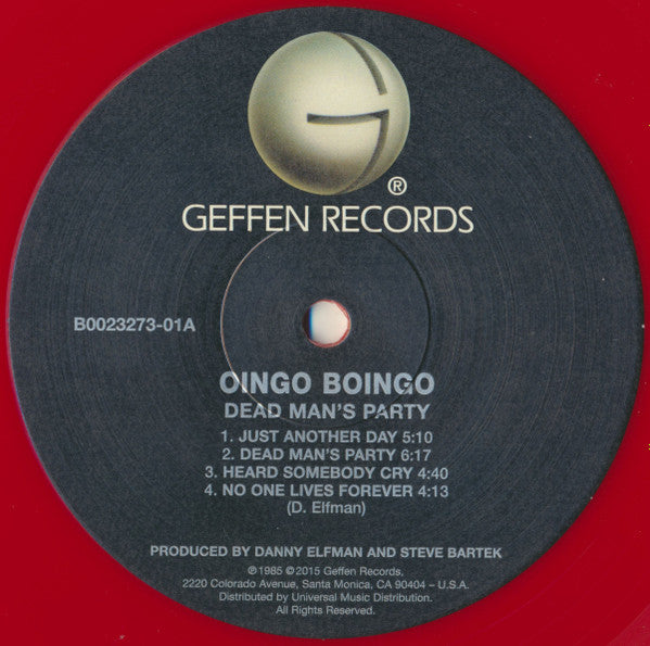Oingo Boingo : Dead Man's Party (LP, Album, RE, RP, Red)