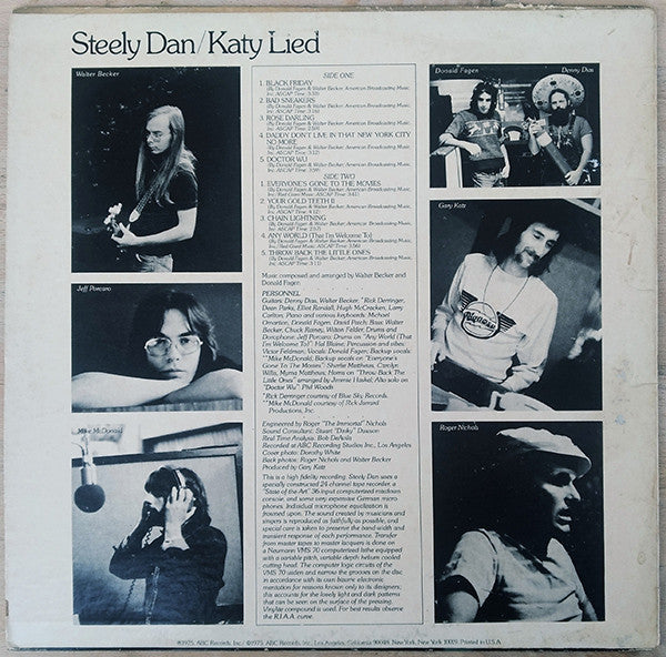 Steely Dan : Katy Lied (LP, Album, RP, Ter)