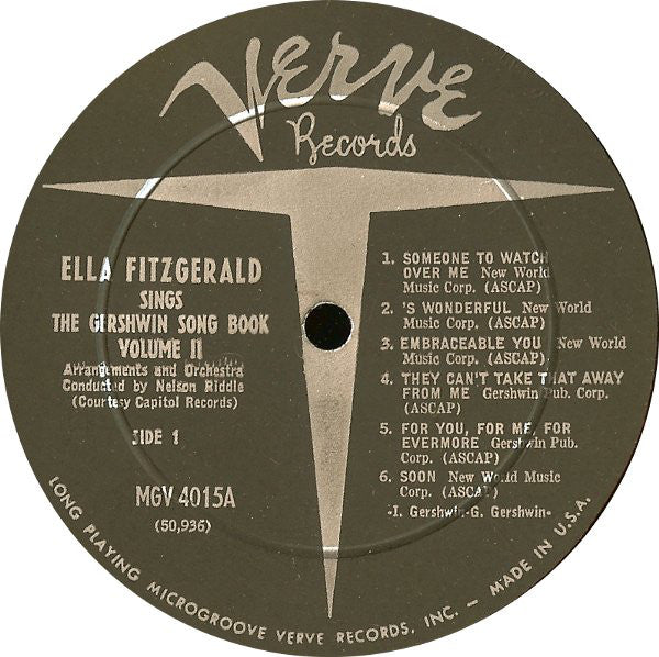 Ella Fitzgerald : Ella Fitzgerald Sings The Gershwin Song Book Vol. 2 (LP, Mono)