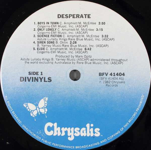 Divinyls : Desperate (LP, Album)