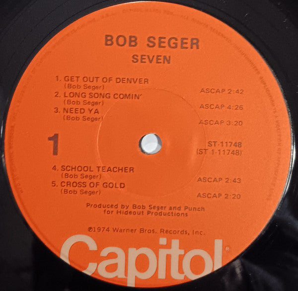 Bob Seger : Seven (LP, Album, RE, Jac)