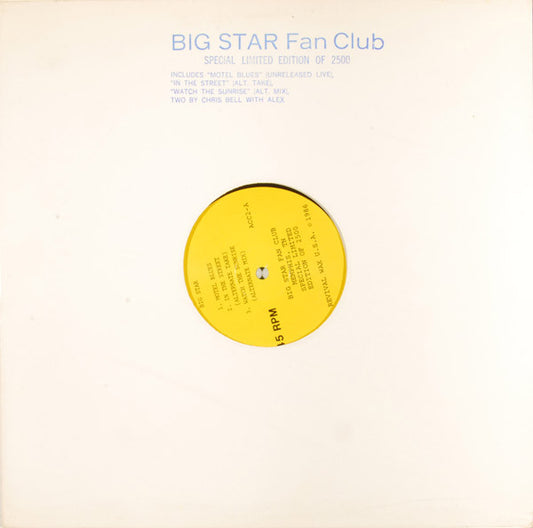 Big Star, Chris Bell : Big Star Fan Club (12", Ltd, Unofficial)