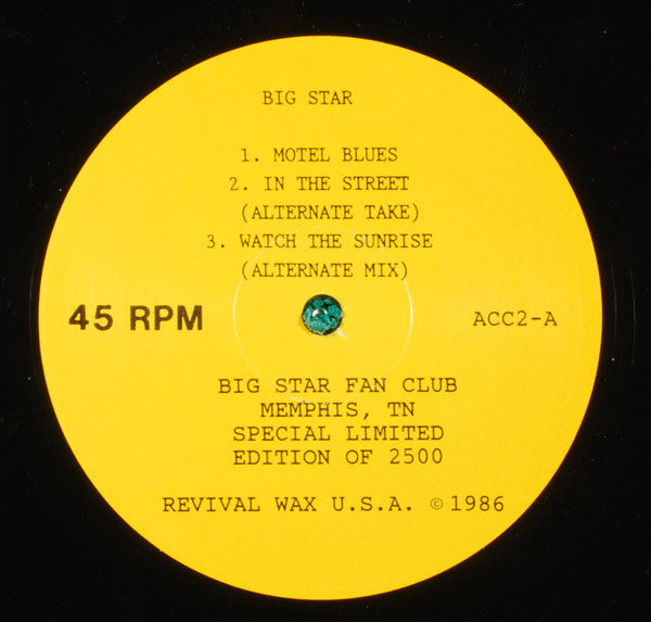 Big Star, Chris Bell : Big Star Fan Club (12", Ltd, Unofficial)