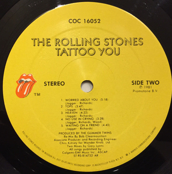 The Rolling Stones : Tattoo You (LP, Album, AR )