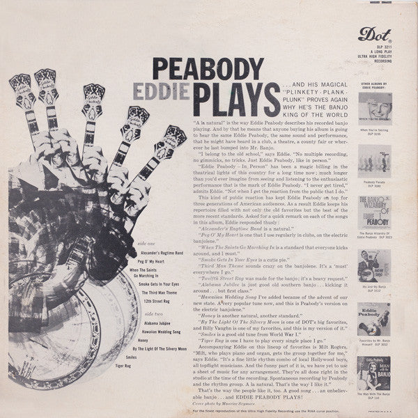 Eddie Peabody : Eddie Peabody Plays (LP, Album, Mono)