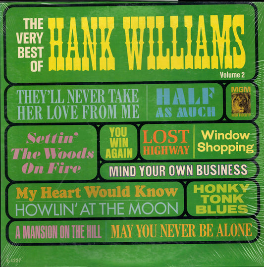 Hank Williams : The Very Best Of Hank Williams Volume 2 (LP, Comp, Mono)