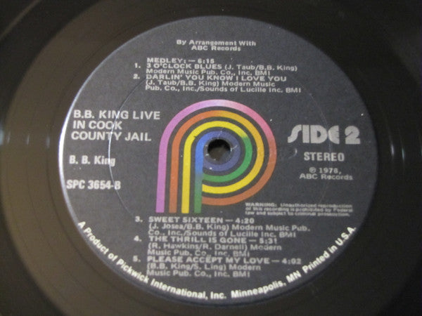 B.B. King : Live In Cook County Jail (LP, RE)