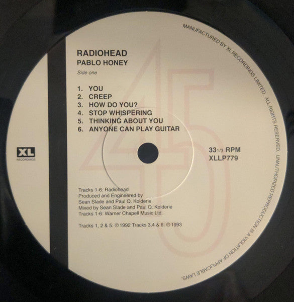 Radiohead : Pablo Honey (LP, Album, RE, RP)