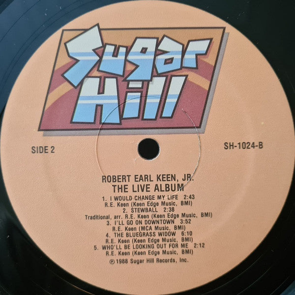 Robert Earl Keen : The Live Album (LP, Album)